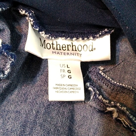 Motherhood Maternity - Blue Cotton Blend Pant - Size Large - Picture 6 of 7